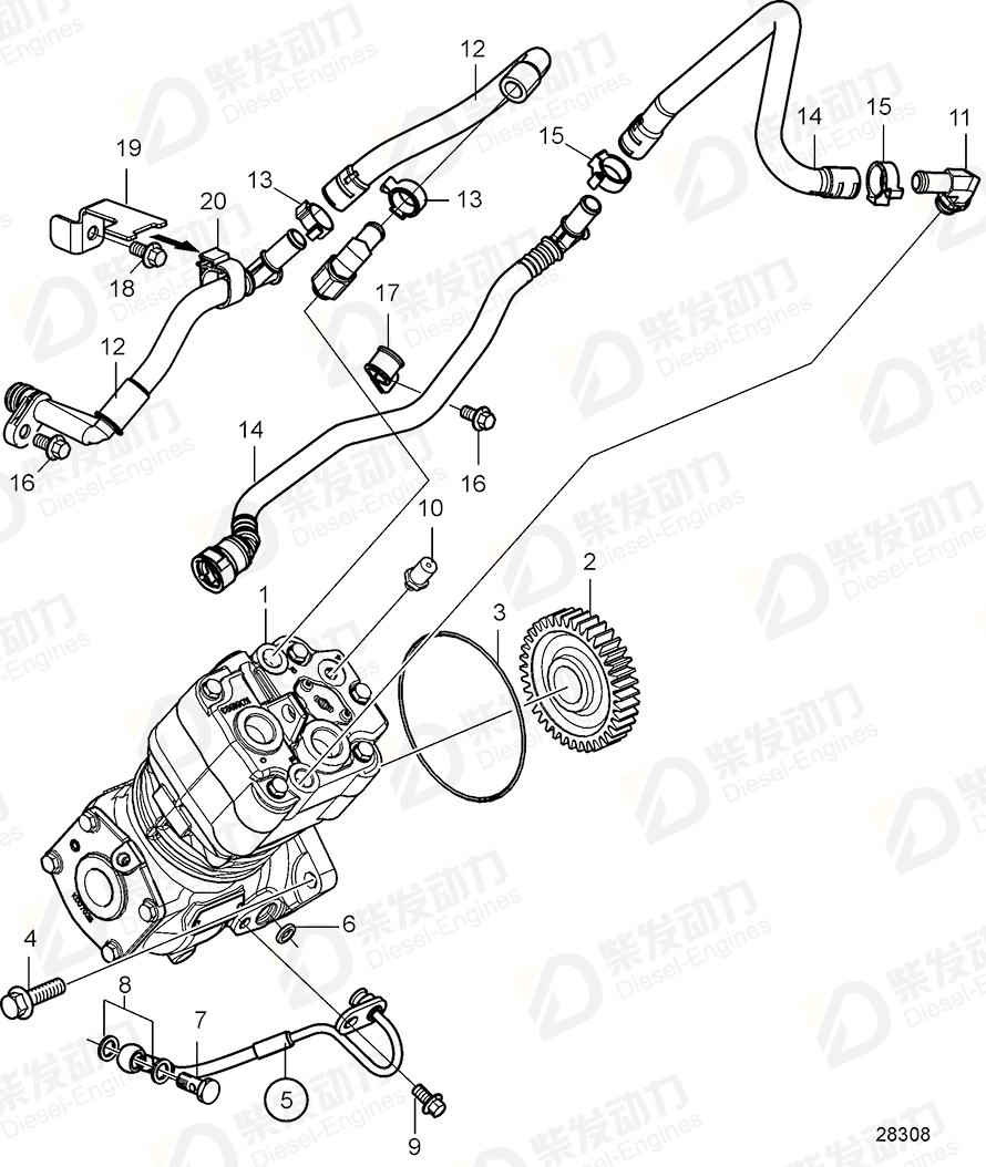 volvo penta Sealing ring 20852763 Drawing volvo penta Sealing ring 20852763 Drawing